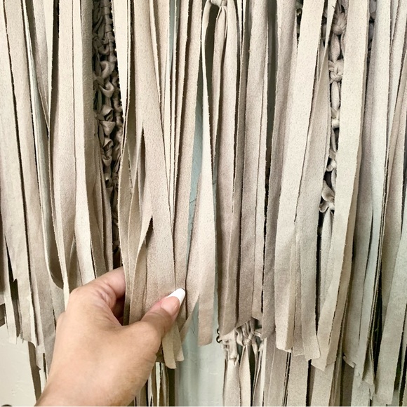 Free People Sunrise FABULOUS Fringe Faux-Suede Shawl - Picture 14 of 14